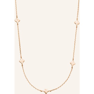 Leaf Halskette Mini Clover Aus 14 Karat Gelbgold rosegold