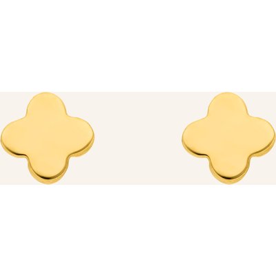 Leaf Ohrstecker Mini Clover Aus 14 Karat Gelbgold gold