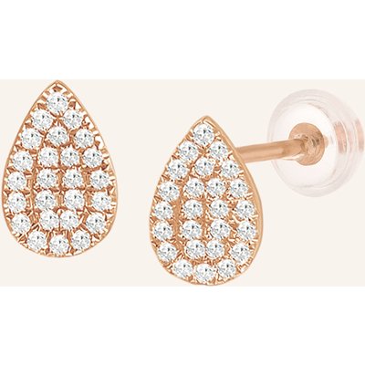 Leaf Ohrstecker Drops Aus 18 Karat Rosegold Mit Diamanten rosegold