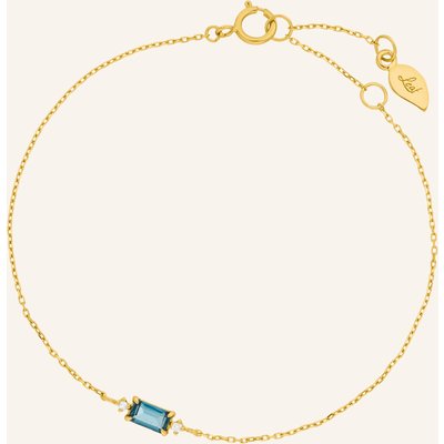 Leaf Armband London Blue Topaz Aus 14 Karat Gelbgold gold