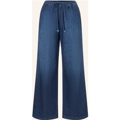 The.Nim Standard Hose Woman String Pant 3/1 Loose Weave blau