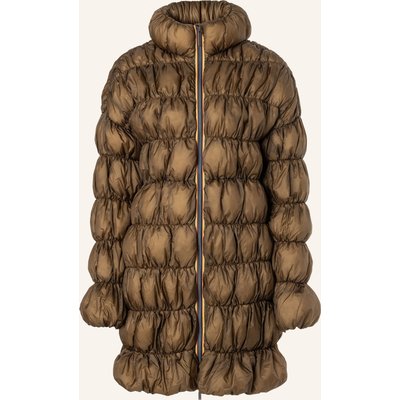 K-Way Winterjacke Jin Maxi Ruffles braun