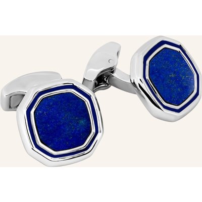 Tateossian Manschettenknöpfe Ocatgon Halb-Preis blau
