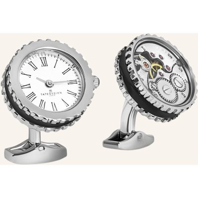 Tateossian Manschettenknöpfe Vintage Heritage Skelettuhr silber