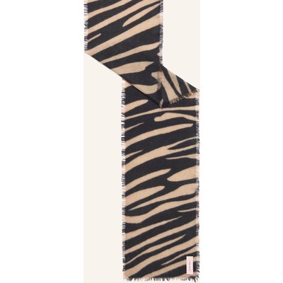 Purschoen Cashmere-Schal Slim Zebra Punk schwarz