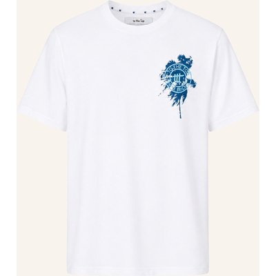 To The Top T-Shirt Print Palm weiss
