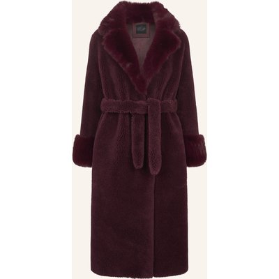 Americandreams Teddyfell-Mantel Farah rot