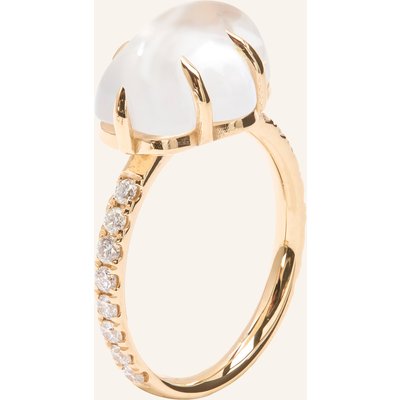 Vieri Ring Wolke Milchquarz Brillant Pavé gold