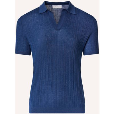 Kiefermann Strick-Poloshirt Bortiso Aus Merino blau