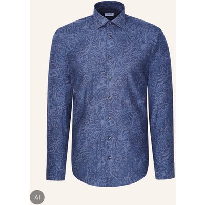 Seidensticker Flanellhemd Slim Fit blau