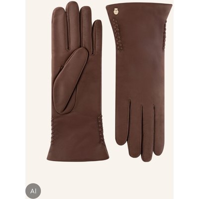 Roeckl Lederhandschuh Mit Kaschmirfutter Regina braun