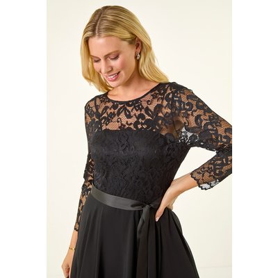 Lace Contrast Bodice Dress Lace Contrast Bodice Dress