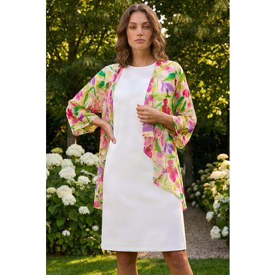 Floral Print Dress & Shrug Floral Print Dress & Shrug