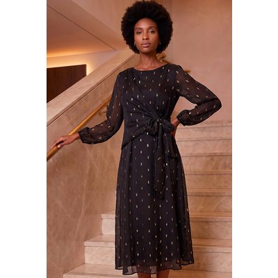 Dobby Spot Wrap Dress Dobby Spot Wrap Dress