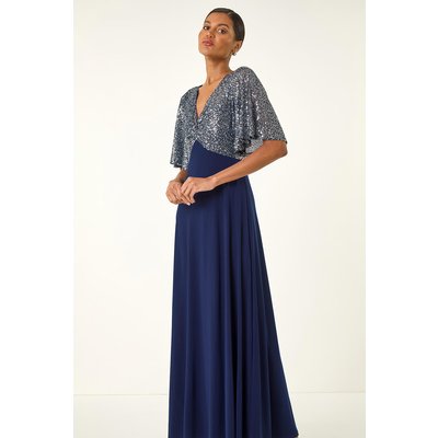 Sequin Flutter Sleeve Midi Dress Sequin Flutter Sleeve Midi Dress
