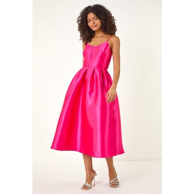 Twill Cami Pleated Midi Dress Twill Cami Pleated Midi Dress