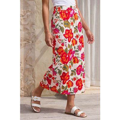 Floral Print A-Line Midi Skirt Floral Print A-Line Midi Skirt