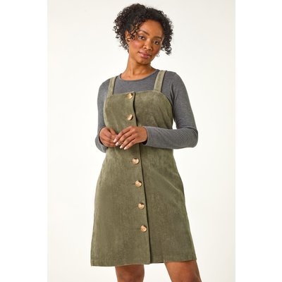 Corduroy Pinafore Button Dress Corduroy Pinafore Button Dress