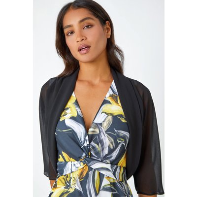 Ruched Hem Chiffon Bolero Ruched Hem Chiffon Bolero