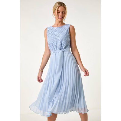 Lace Pleat Midi Dress Lace Pleat Midi Dress