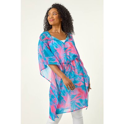 Abstract Tie Waist Cover Up Abstract Tie Waist Cover Up