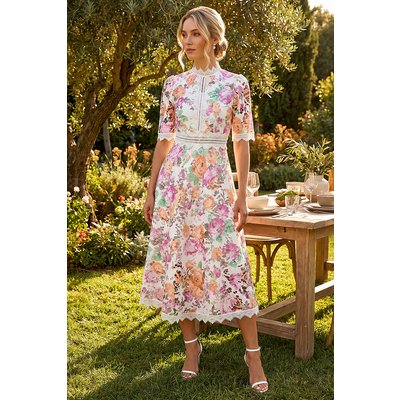 Floral Lace Midi Dress Floral Lace Midi Dress