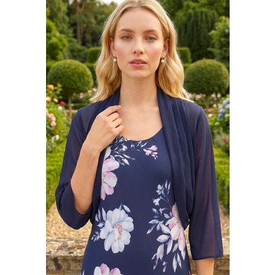 Ruched Hem Chiffon Bolero Ruched Hem Chiffon Bolero