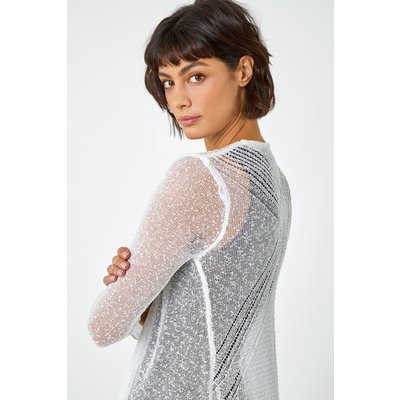 Textured Pointelle Detail Shrug Textured Pointelle Detail Shrug