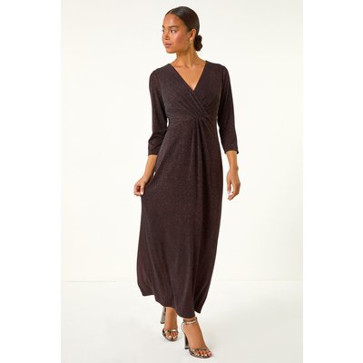 Gathered Glitter Maxi Stretch Dress Gathered Glitter Maxi Stretch Dress