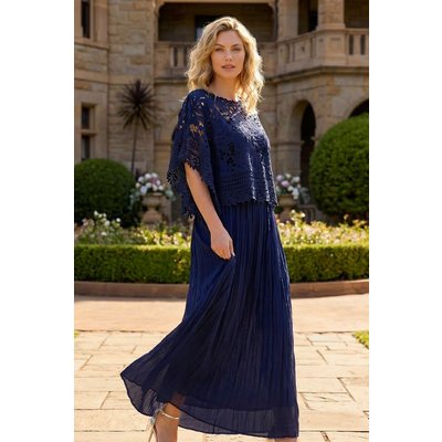 Crochet Overlay Maxi Dress Crochet Overlay Maxi Dress