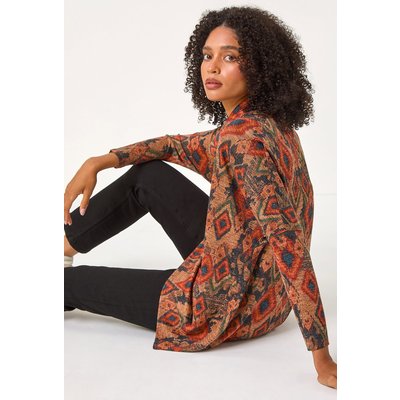 Aztec Print Cowl Neck Tunic Top Aztec Print Cowl Neck Tunic Top