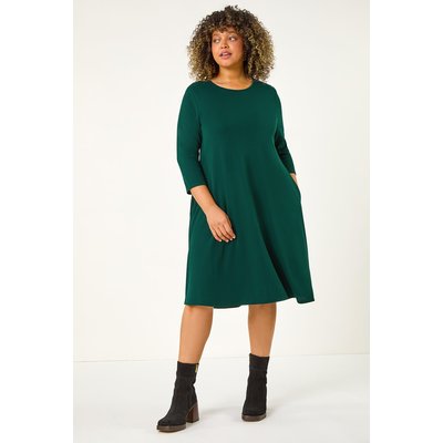 Pocket Detail Swing Stretch Dress Pocket Detail Swing Stretch Dress