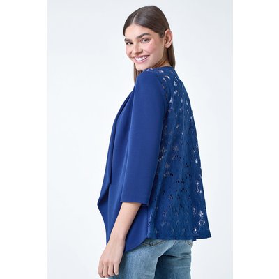 3/4 Sleeve Lace Back Waterfall Jacket 3/4 Sleeve Lace Back Waterfall Jacket