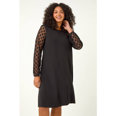 Spot Stretch Mesh Swing Dress Spot Stretch Mesh Swing Dress