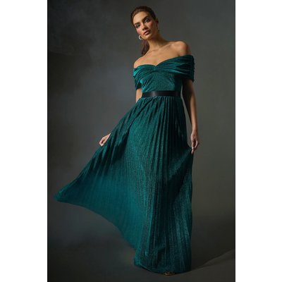 Bardot Pleated Fit & Flare Maxi Dress Bardot Pleated Fit & Flare Maxi Dress
