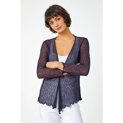 Textured Pointelle Detail Shrug Textured Pointelle Detail Shrug