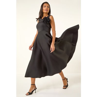 Corsage Premium Stretch Midi Dress Corsage Premium Stretch Midi Dress