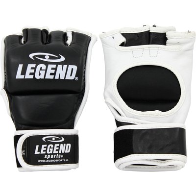 Boxsack-/MMA-Handschuhe Herren/Damen Schwarz-Weißes Leder