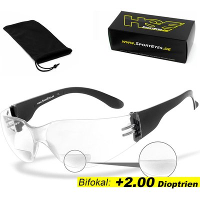 Sportbrille | SPRINTER 2.3 +2,00 Dioptrien | Leseteil | beschlagfrei