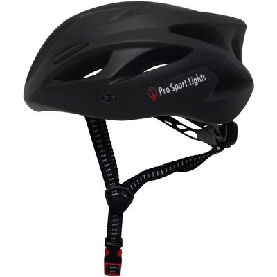 Pro Sport Lights Fahrradhelm - Mattschwarz - Herren/Damen