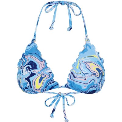 Bikini-Top mit gerüschten Säumen