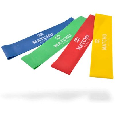Latex Widerstandsbänder - 4er Set - Gymnastikbands - Fitnessbänder