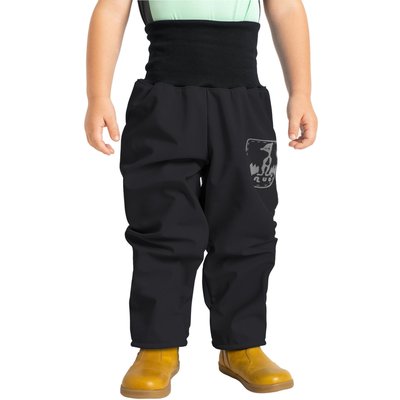 Softshell-Hose mit Fleece für Kleinkinder Basic, Schwarz