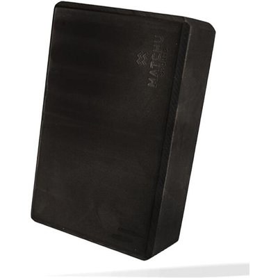 Yogablock 15x15 cm - Yoga Klotz - Rutschfest - Schwarz