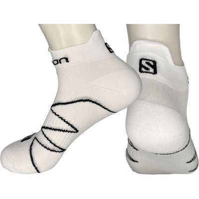 Sneaker Socken Salomon Größe 45 bis 47 Sonic 2 Pack Laufsocken Schwarz Weiß Dopp