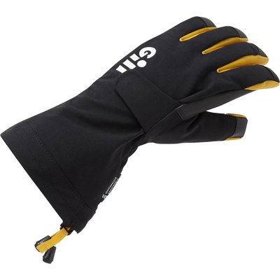 Helmsmans Segelhandschuhe Langfinger schwarz