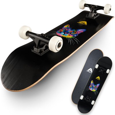 Skateboard 7-lagiges Skateboard Deck, Medium Concave, ABEC-7 Kugellager