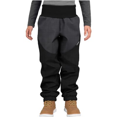 Softshell-Hose mit Teddyfutter für Kinder Light, Schwarz Gestromt, Grau Gestromt