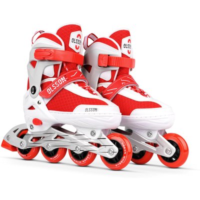 Inline-Skates OLSSON HALLEY Rot verstellbare Größe (36–39) ABEC7 Aluminium