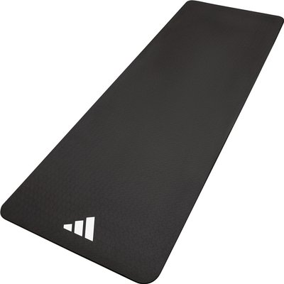 Adidas Fitness- und Yogamatte, 8 mm, Schwarz